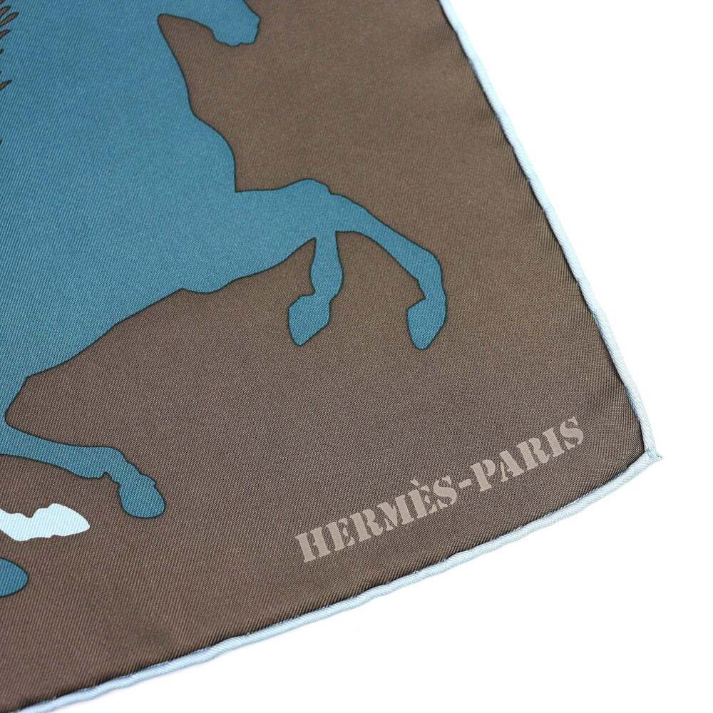 HERMES Black Silk Scarf - Picture 5 of 7